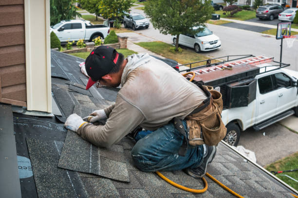 Professional Flat Roof Repair technician working in Williamsfield, IL